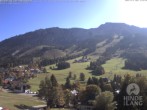 Archiv Foto Webcam Sicht vom Kinderhotel Oberjoch aus auf das Skigebiet gegenüber 11:00