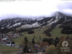 Archiv Foto Webcam Sicht vom Kinderhotel Oberjoch aus auf das Skigebiet gegenüber 09:00