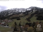 Archiv Foto Webcam Sicht vom Kinderhotel Oberjoch aus auf das Skigebiet gegenüber 13:00
