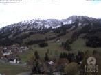 Archiv Foto Webcam Sicht vom Kinderhotel Oberjoch aus auf das Skigebiet gegenüber 15:00
