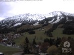 Archived image Webcam View of the kids hotel Oberjoch at the slopes in front 13:00
