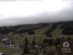 Archiv Foto Webcam Sicht vom Kinderhotel Oberjoch aus auf das Skigebiet gegenüber 13:00