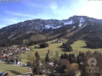 Archiv Foto Webcam Sicht vom Kinderhotel Oberjoch aus auf das Skigebiet gegenüber 11:00