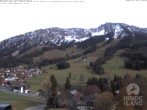 Archiv Foto Webcam Sicht vom Kinderhotel Oberjoch aus auf das Skigebiet gegenüber 15:00