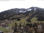 Archiv Foto Webcam Sicht vom Kinderhotel Oberjoch aus auf das Skigebiet gegenüber 11:00