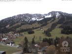 Archiv Foto Webcam Sicht vom Kinderhotel Oberjoch aus auf das Skigebiet gegenüber 13:00