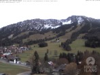 Archiv Foto Webcam Sicht vom Kinderhotel Oberjoch aus auf das Skigebiet gegenüber 15:00