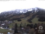 Archiv Foto Webcam Sicht vom Kinderhotel Oberjoch aus auf das Skigebiet gegenüber 07:00
