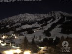 Archived image Webcam View of the kids hotel Oberjoch at the slopes in front 01:00