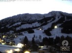 Archived image Webcam View of the kids hotel Oberjoch at the slopes in front 06:00
