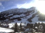 Archived image Webcam View of the kids hotel Oberjoch at the slopes in front 09:00