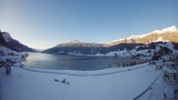 Archiv Foto Webcam Reschen - Blick auf den Reschensee 07:00