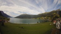 Archiv Foto Webcam Reschen - Blick auf den Reschensee 07:00