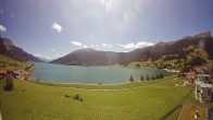Archiv Foto Webcam Reschen - Blick auf den Reschensee 13:00