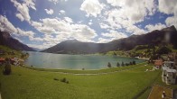 Archived image Webcam View to the Lake Resia 13:00