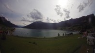 Archiv Foto Webcam Reschen - Blick auf den Reschensee 15:00