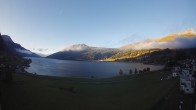 Archiv Foto Webcam Reschen - Blick auf den Reschensee 07:00