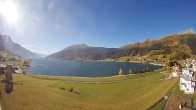 Archiv Foto Webcam Reschen - Blick auf den Reschensee 09:00