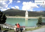 Archived image Webcam Lake Resia and the symbol of Venosta Valley 04:00