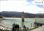 Archived image Webcam Lake Resia and the symbol of Venosta Valley 15:00