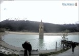 Archived image Webcam Lake Resia and the symbol of Venosta Valley 17:00
