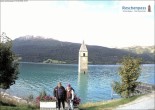 Archiv Foto Webcam Reschensee mit versunkenem Turm 09:00