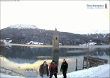 Archived image Webcam Lake Resia and the symbol of Venosta Valley 15:00