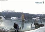 Archived image Webcam Lake Resia and the symbol of Venosta Valley 15:00