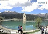 Archiv Foto Webcam Reschensee mit versunkenem Turm 09:00