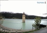 Archiv Foto Webcam Reschensee mit versunkenem Turm 07:00