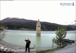 Archiv Foto Webcam Reschensee mit versunkenem Turm 09:00
