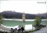 Archiv Foto Webcam Reschensee mit versunkenem Turm 17:00