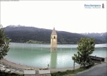 Archiv Foto Webcam Reschensee mit versunkenem Turm 07:00