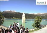 Archiv Foto Webcam Reschensee mit versunkenem Turm 09:00