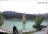 Archiv Foto Webcam Reschensee mit versunkenem Turm 13:00