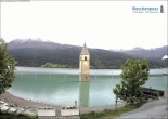 Archiv Foto Webcam Reschensee mit versunkenem Turm 07:00