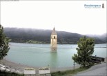 Archived image Webcam Lake Resia and the symbol of Venosta Valley 07:00