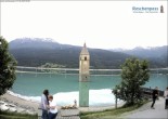 Archiv Foto Webcam Reschensee mit versunkenem Turm 09:00