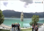 Archiv Foto Webcam Reschensee mit versunkenem Turm 11:00