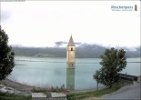 Archiv Foto Webcam Reschensee mit versunkenem Turm 07:00
