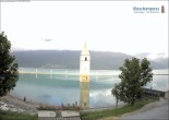 Archiv Foto Webcam Reschensee mit versunkenem Turm 07:00