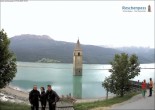 Archiv Foto Webcam Reschensee mit versunkenem Turm 17:00