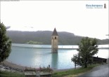 Archiv Foto Webcam Reschensee mit versunkenem Turm 07:00