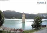 Archiv Foto Webcam Reschensee mit versunkenem Turm 07:00