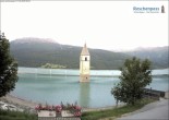 Archiv Foto Webcam Reschensee mit versunkenem Turm 07:00