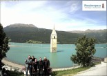 Archiv Foto Webcam Reschensee mit versunkenem Turm 11:00