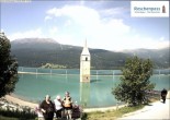 Archiv Foto Webcam Reschensee mit versunkenem Turm 09:00