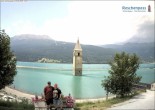 Archiv Foto Webcam Reschensee mit versunkenem Turm 11:00