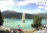 Archived image Webcam Lake Resia and the symbol of Venosta Valley 11:00