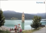Archiv Foto Webcam Reschensee mit versunkenem Turm 09:00